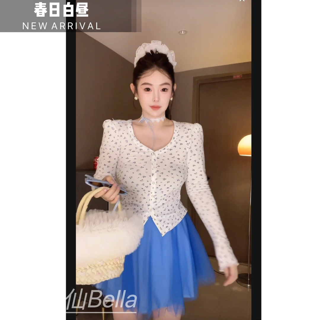 【胖小仙】<春日白昼>甜美洋气显瘦修身春季上衣