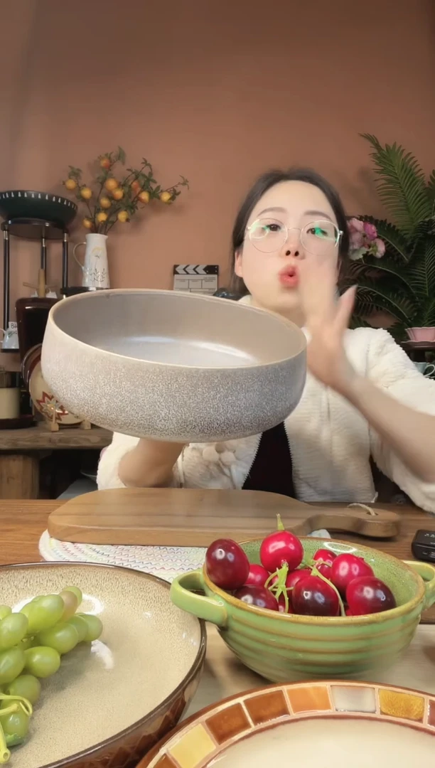 陶瓷10.5英寸啵啵大汤碗 微瑕疵