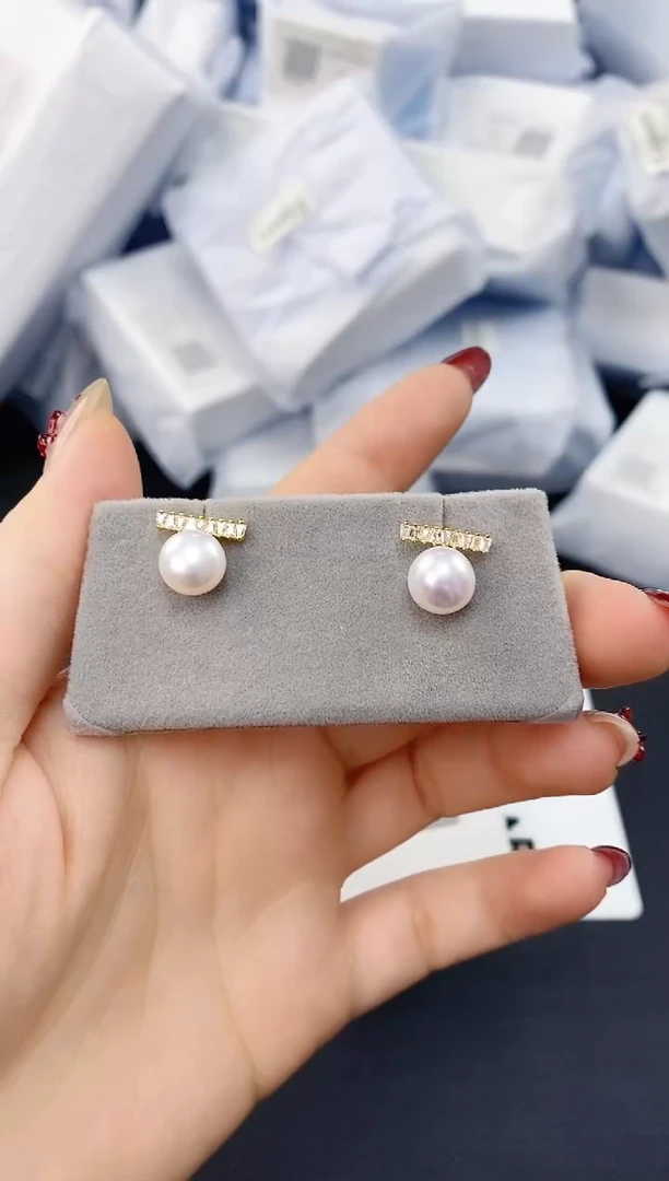 未镶嵌耳饰淡水珍珠ED1086