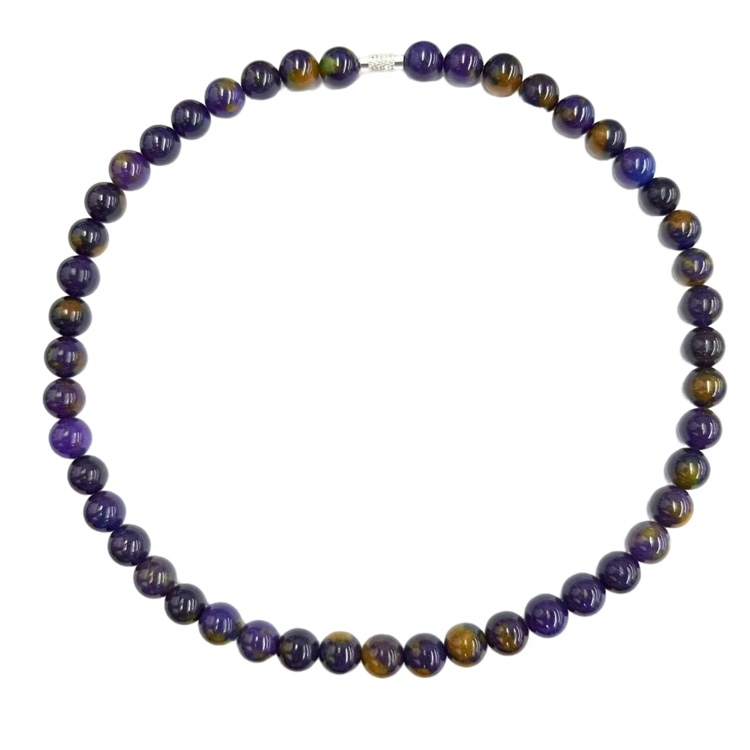 【符老板】x813-复古设计款七彩药王玛瑙圆珠毛衣链妈妈链-赠礼盒