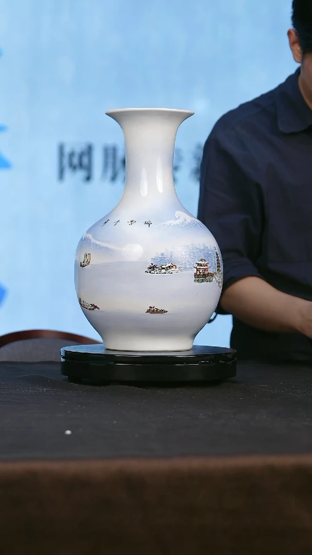 摆件【新华网瓷】景德镇陶瓷摆件O853