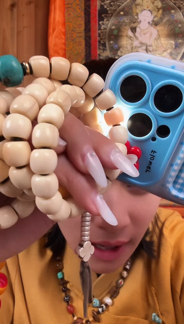 铁合金花岗石藏式风格珠串