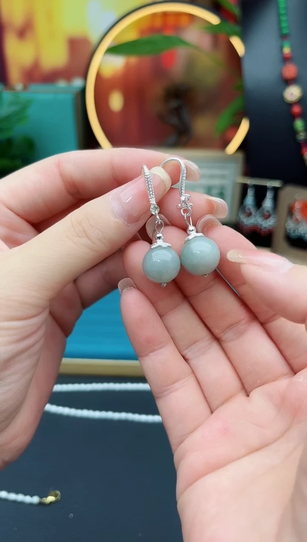 玛瑙/玉髓耳饰银S925镶嵌822000