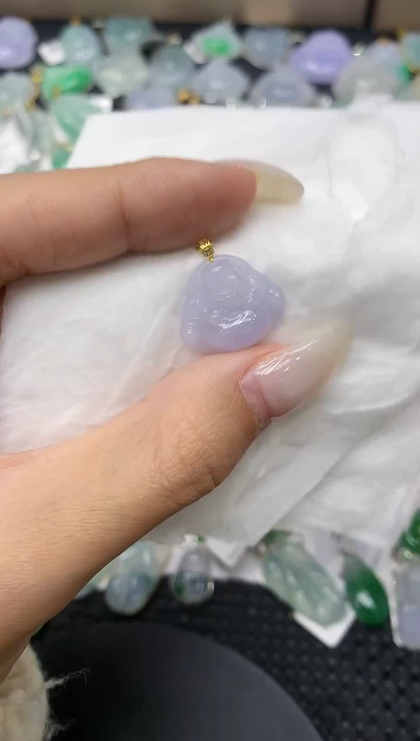 颈饰18K金镶嵌翡翠11111111