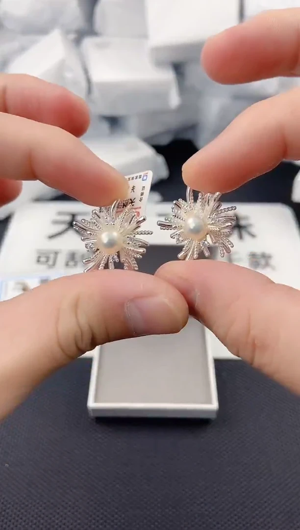 未镶嵌耳饰淡水珍珠ed1041