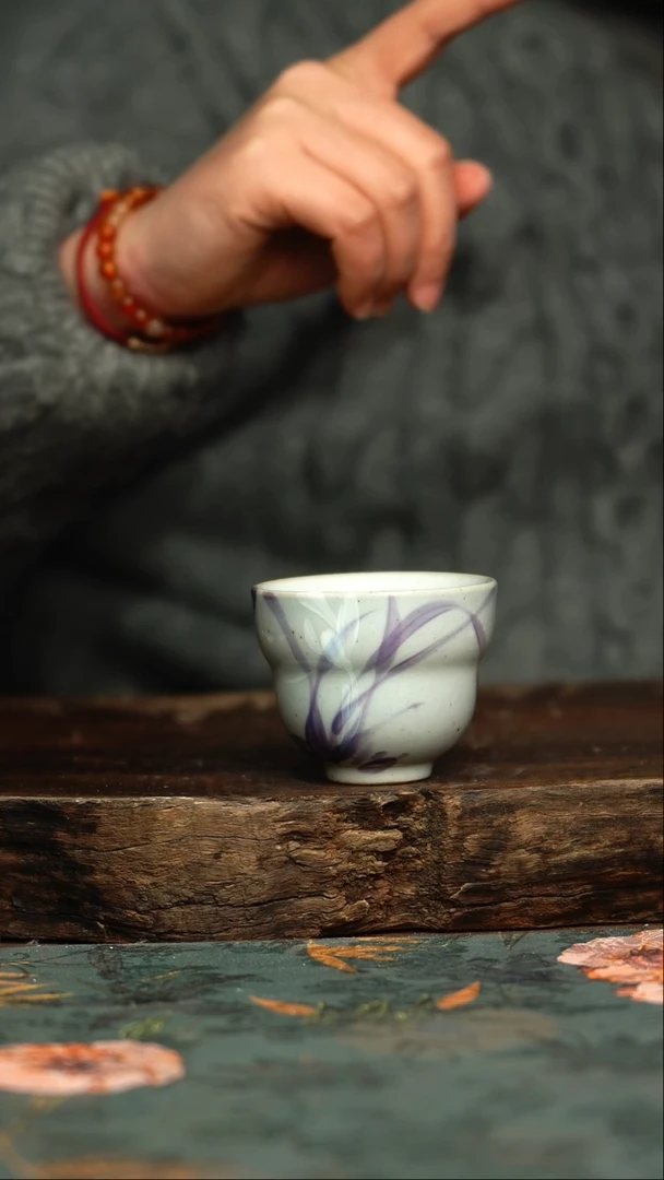 【闪购商品】杯釉下彩手工手绘同款陶器