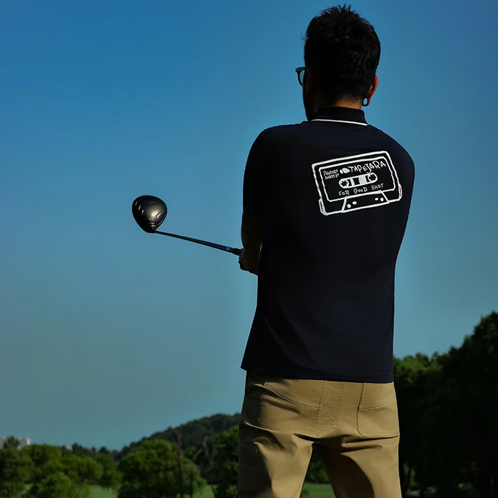 Tapejara拓勃亚拉Tape系列复古藏蓝色凉感高尔夫polo衫排汗透气