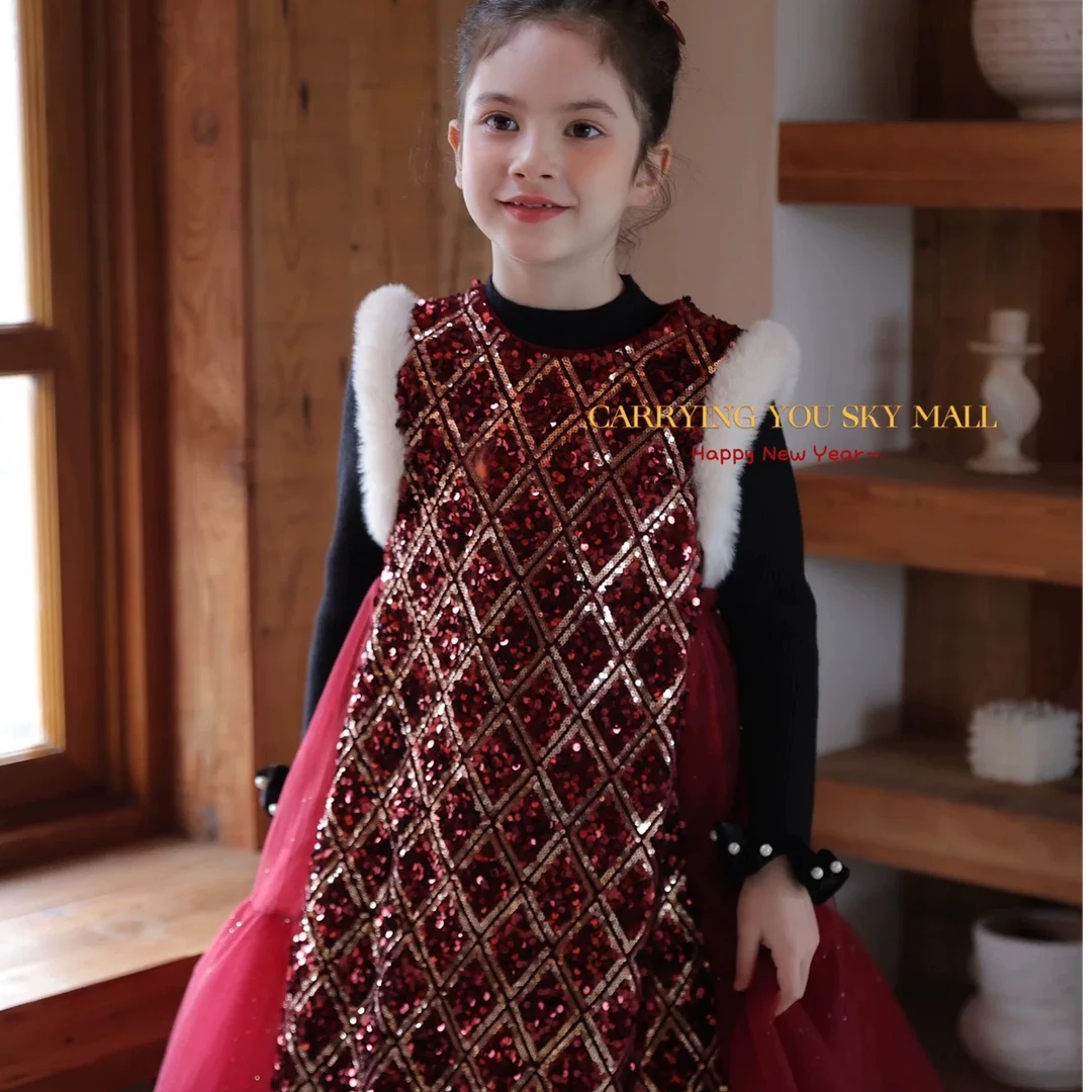 年款高级亮片两件套小裙