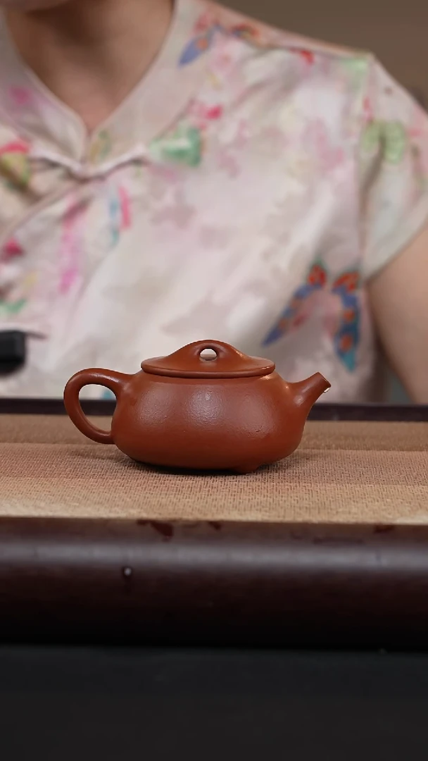 紫砂其他朱泥-小景舟石瓢-MH-2009