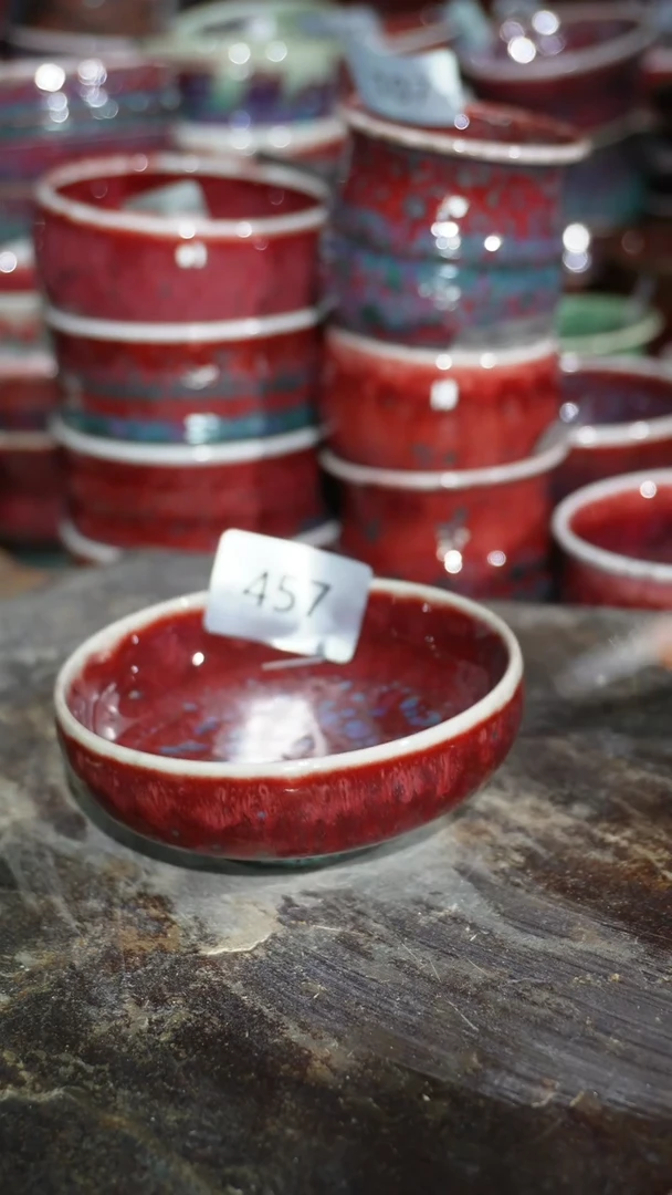 摆件陶精品窑变钧瓷茶器