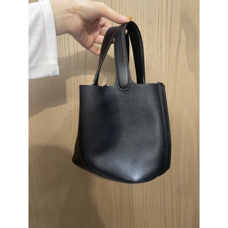 遇白-黑银菜篮子手拎