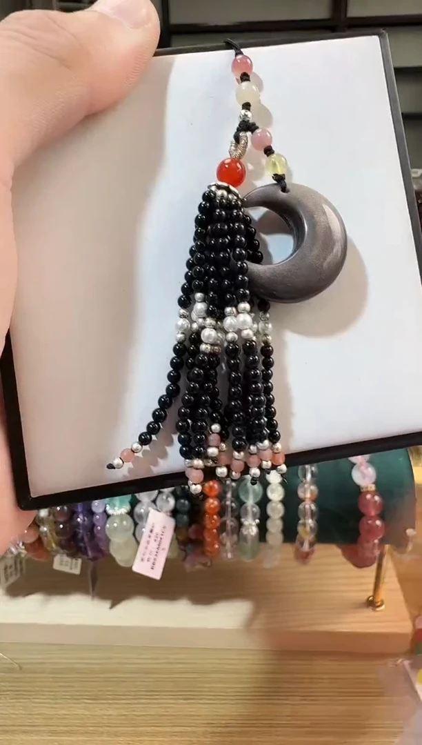 未镶嵌黑曜岩珠宝奇石晶6458