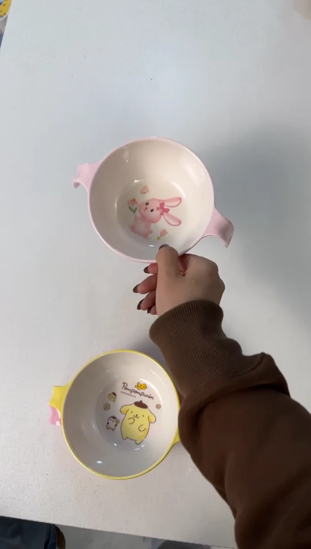 密胺兔子双耳碗