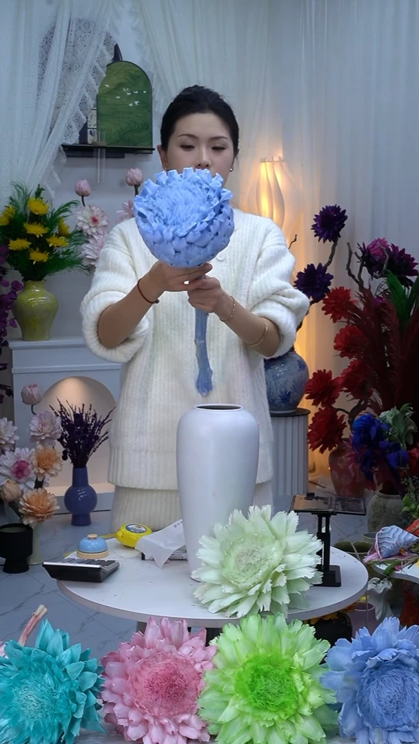 湘*永生洋蓟浅蓝单头【叶片有伤】8447