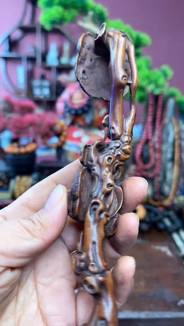 【闪购商品】木编号209-灵芝如意摆件~妍妍批发清