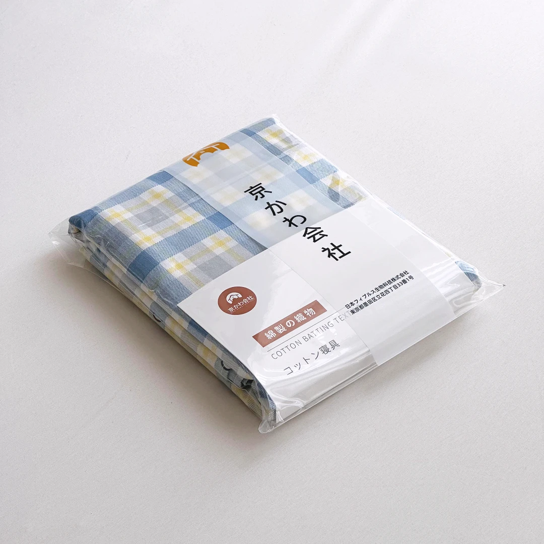 【京かわ会社】纯棉 加厚细纱粗布 单人床单150*240cm 玩趣蓝格