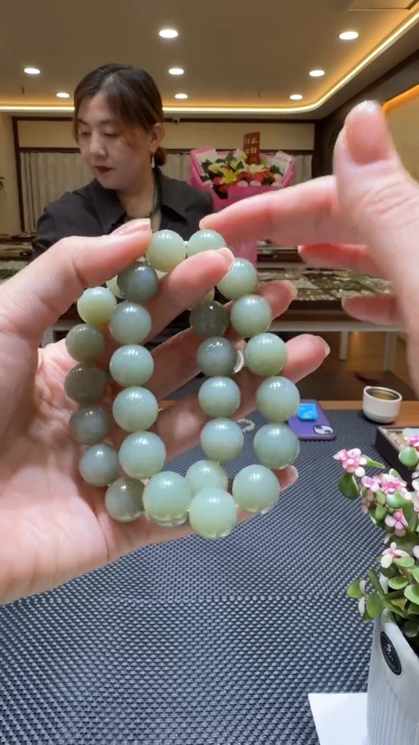 颈饰未镶嵌和田玉手串13-14（多样性发一）