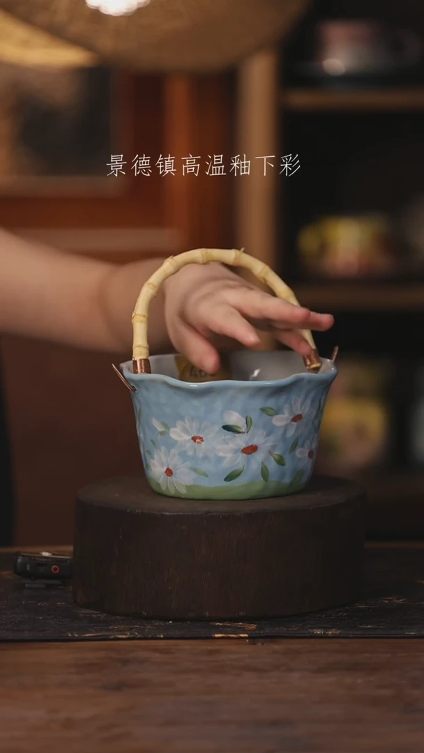 陶瓷景德镇高温釉下手绘陶瓷465