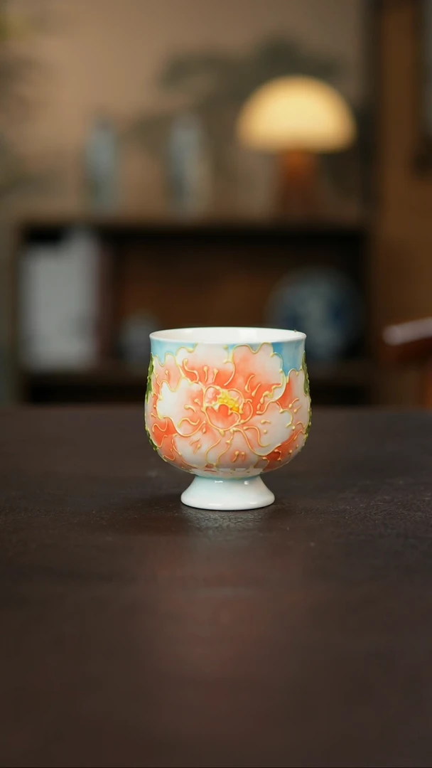 杯景德柴烧手作多人瑕疵