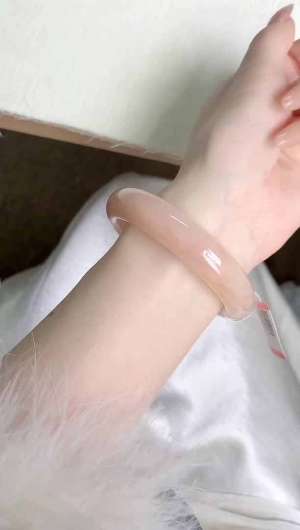 未镶嵌手镯石英质玉桃花酿98-圈口57.8-236