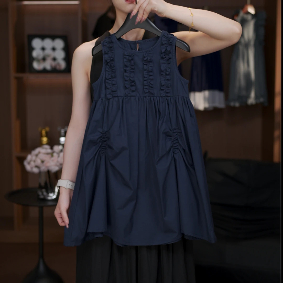 bufan【青现货】高品质女童连衣裙夏季凉感小众设计感显瘦小女孩