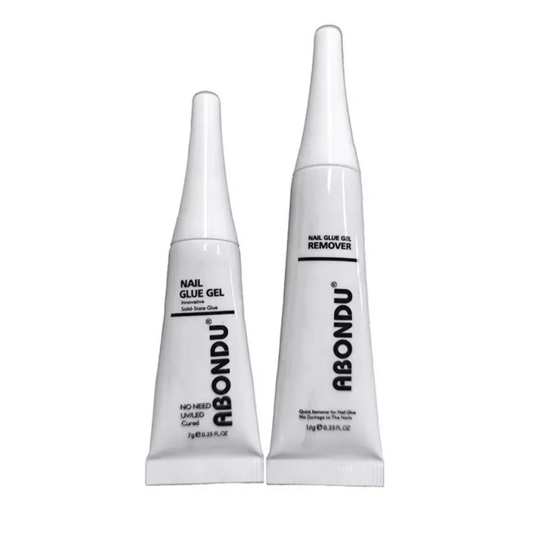 软管装固态小米胶卸甲液套装 开盖即用免烤灯 速干穿戴甲固态胶水