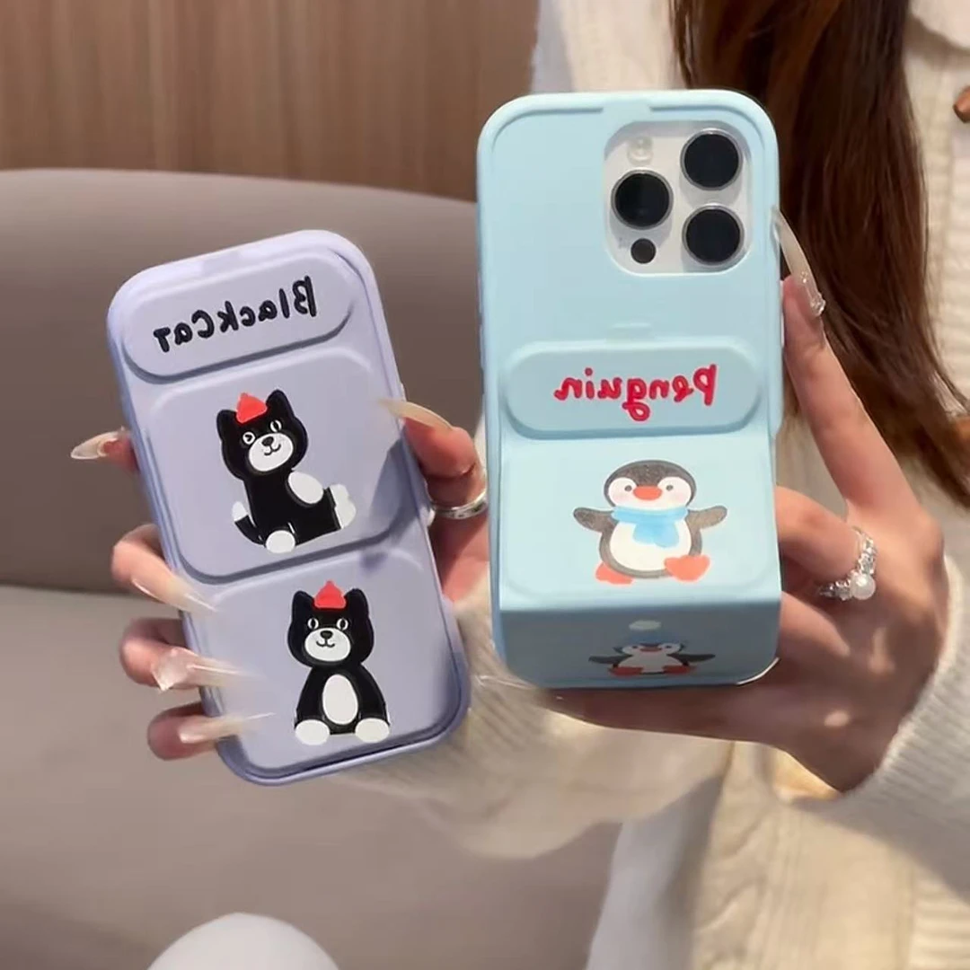 翻盖折叠磁吸支架西高地适用苹果17/16手机壳小米17Pro华为Mate70