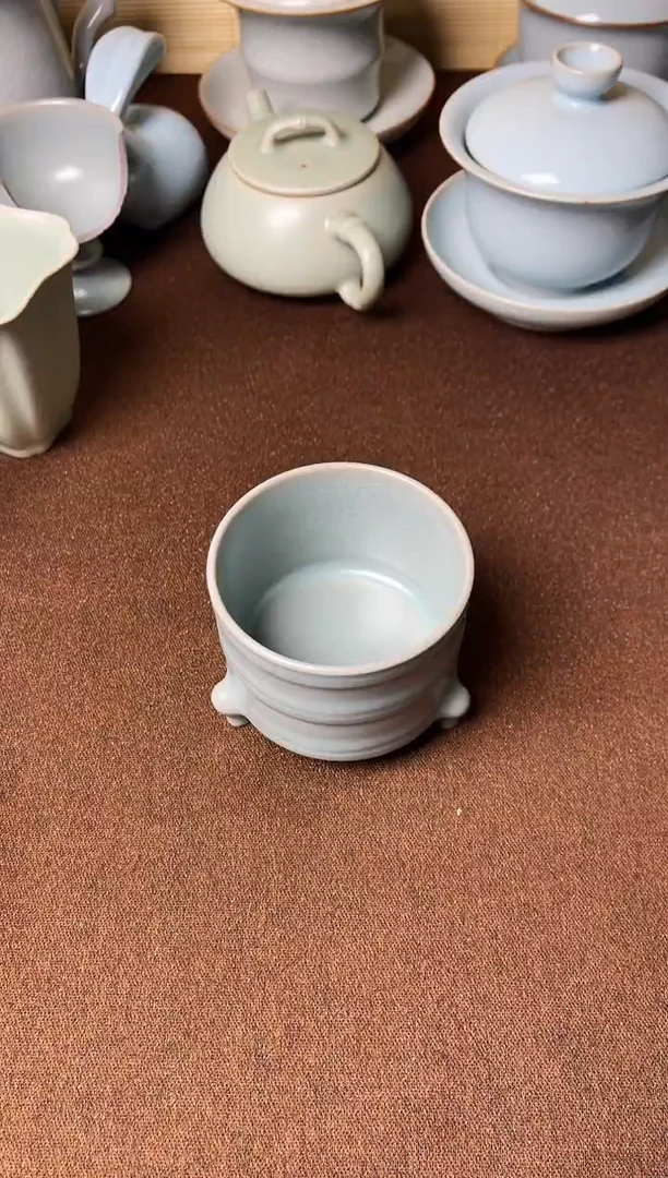 清仓福利-微瑕仿古釉全手工玄纹杯