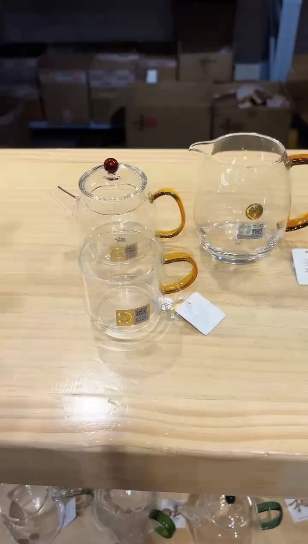 禾器言卿壶琥珀色+禾器澄然茶海琥珀+清禾琥珀x2