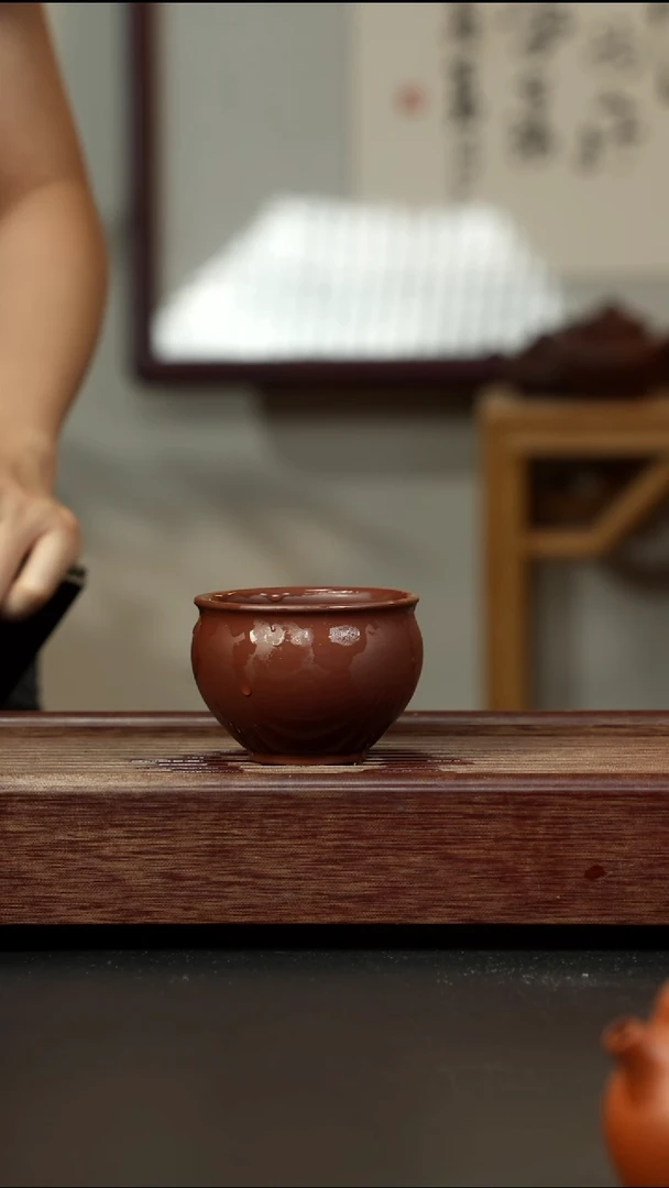 紫砂茶杯底槽清 圆融杯