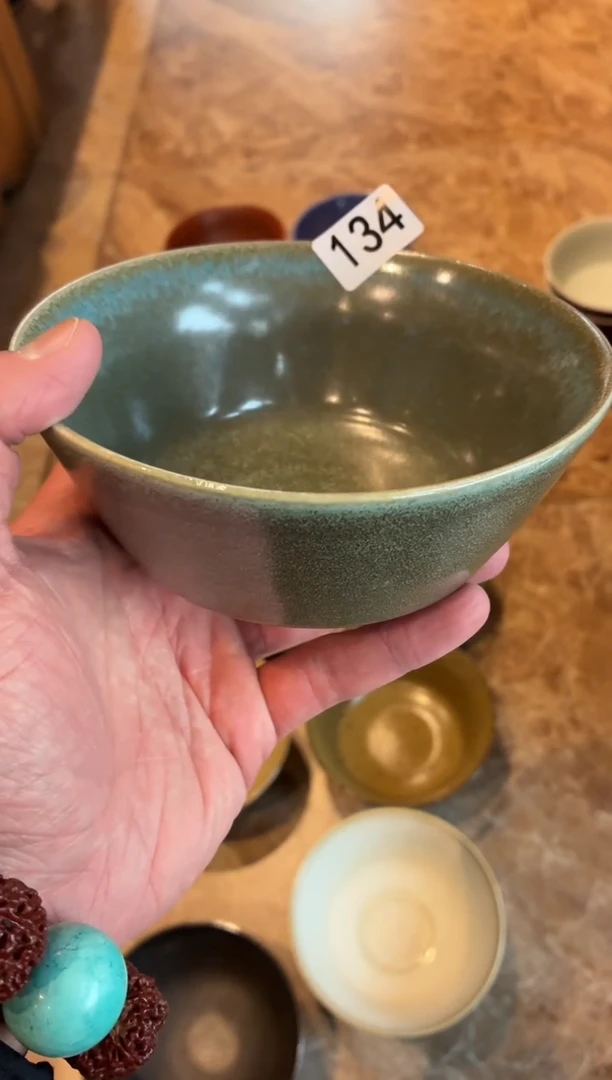 瓷片能*花134  聚光灯马蹄碗1个