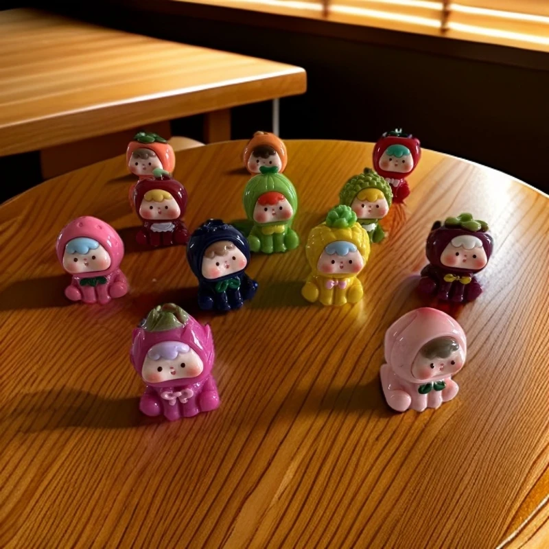 超可爱水果崽崽十二色diy摆件