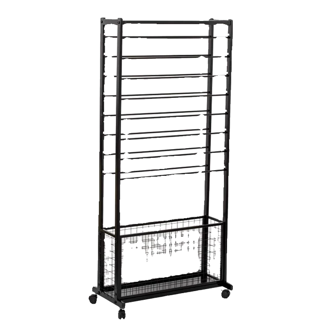 新款铁艺丝带架鲜花包装纸架缎带织带彩带收纳展示架花店用品货架