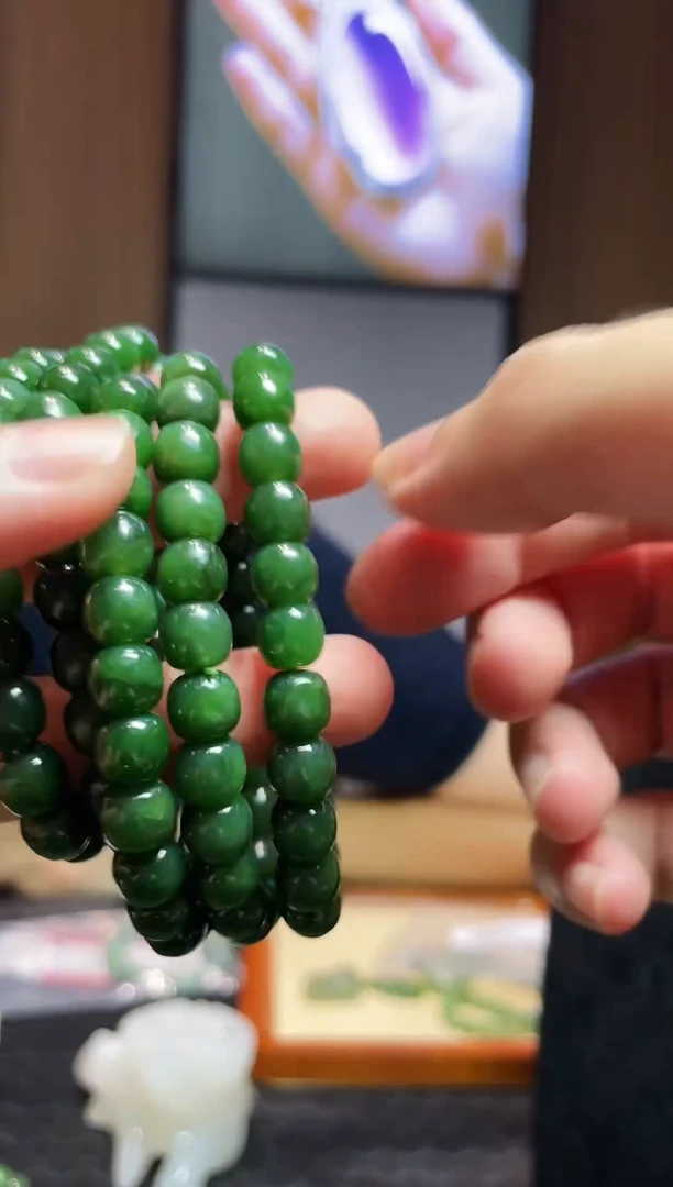 手串未镶嵌和田玉（糖玉）和田玉手串老型7mm