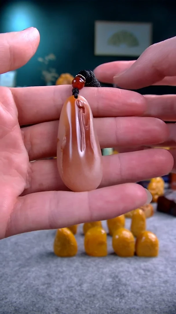 【闪购商品】寿山石芙蓉无相佛挂坠2*5*1.0