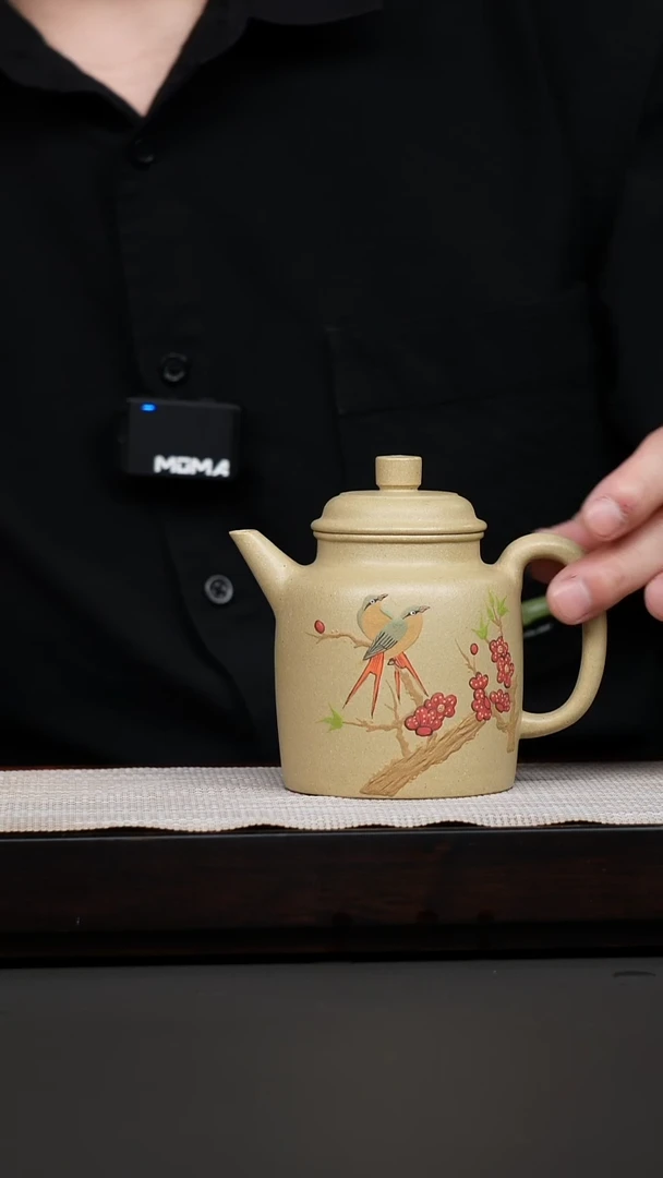 茶壶紫砂本绿泥绘高德钟