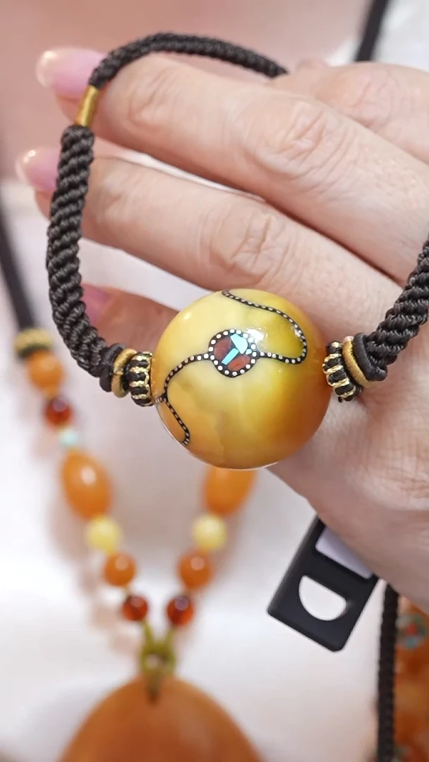 蜜蜡颈饰未镶嵌5028天然蜜蜡珠宝奇石云端妖孽全部保真