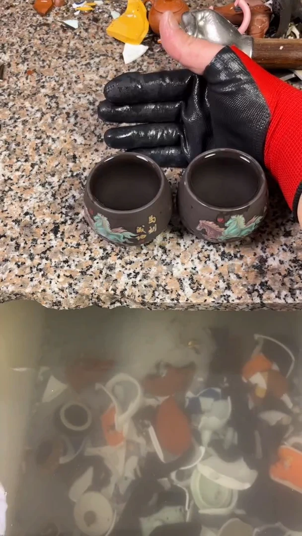 龙蛋杯马杯一对杯