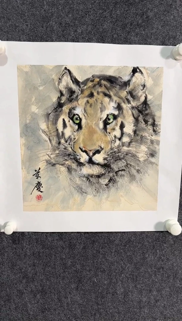 国画XWQ 精品绘画作品-1（虎）