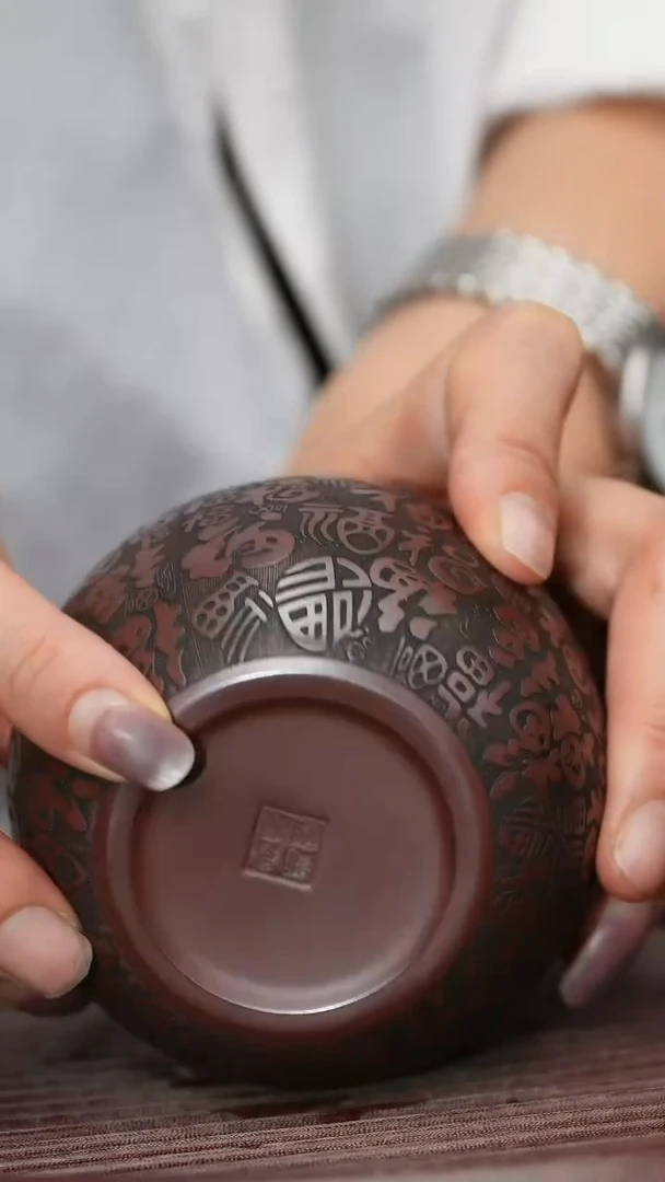 茶杯紫砂宜兴高端紫砂主人杯福利放漏