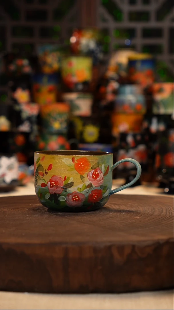 油画   釉下彩  杯子