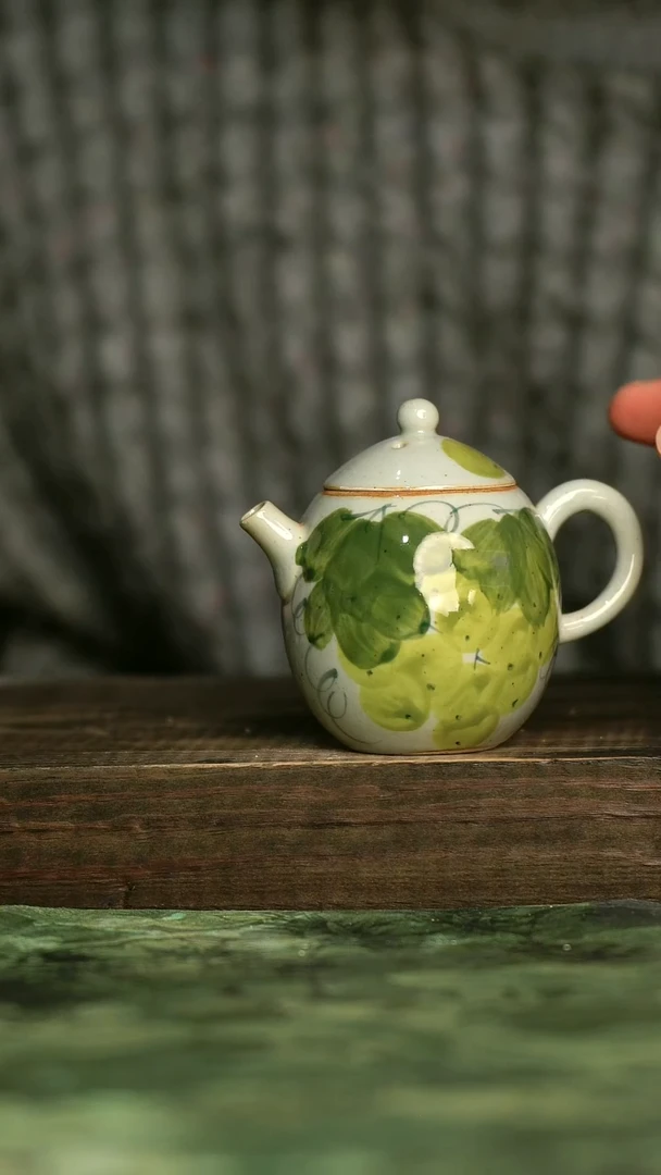 陶瓷青诗集手工手绘瓷器