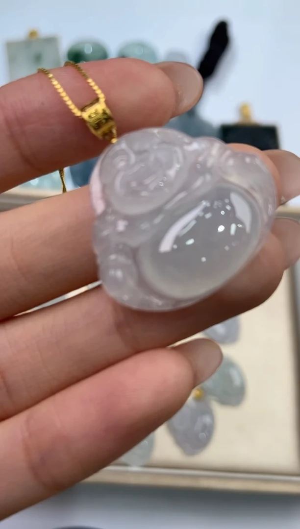 【闪购商品】翡翠挂件18K金镶嵌274361/佛公  多样性一件发