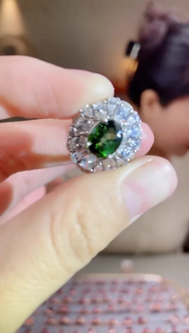 银S925镶嵌手饰碧玺手饰