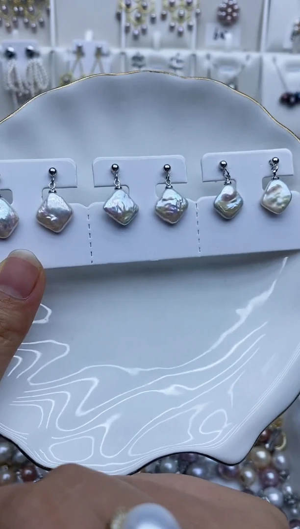 未镶嵌耳饰淡水珍珠耳环多样性发其一