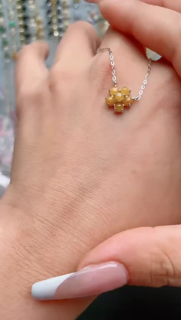 翡翠银S925镶嵌吊坠(不含链)、