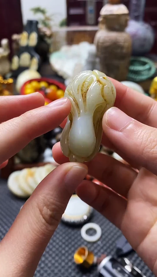 未镶嵌和田玉挂件白菜