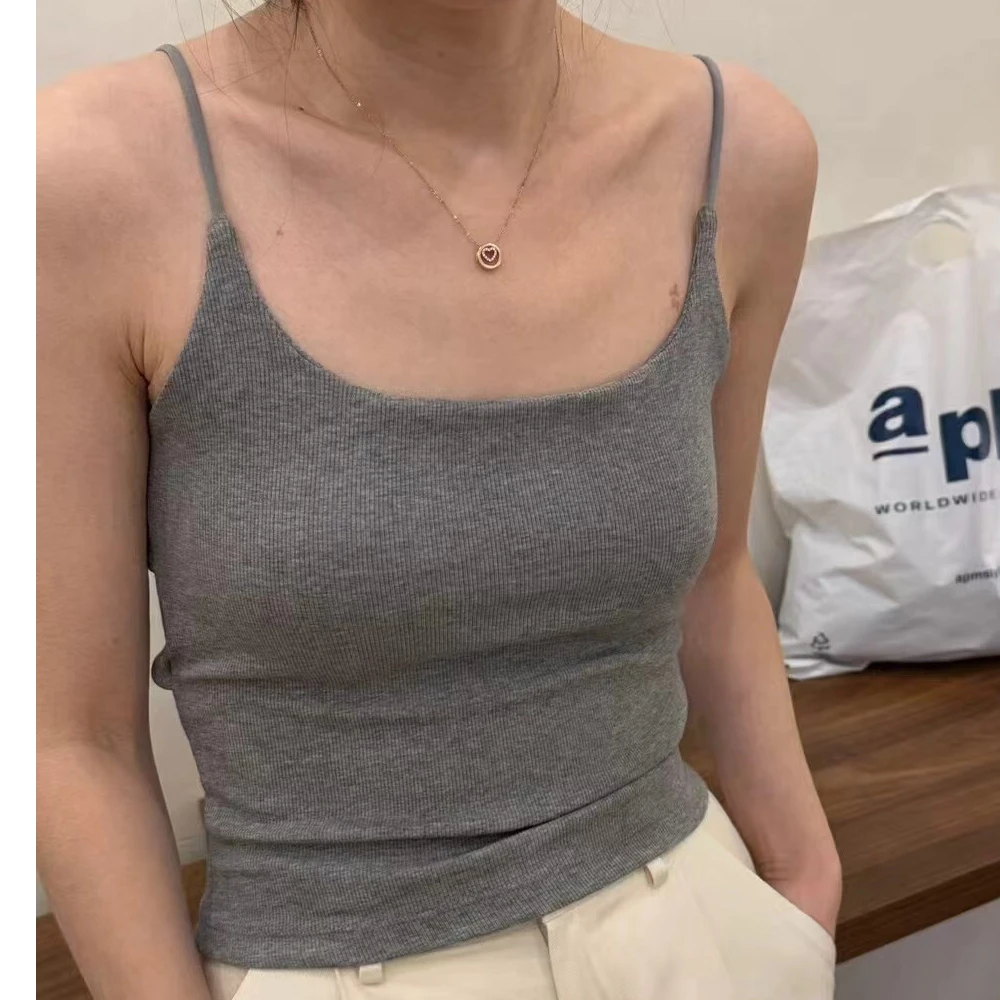 修身时尚修身型显瘦百搭背心运动吊带青春流行性感风纯色内搭