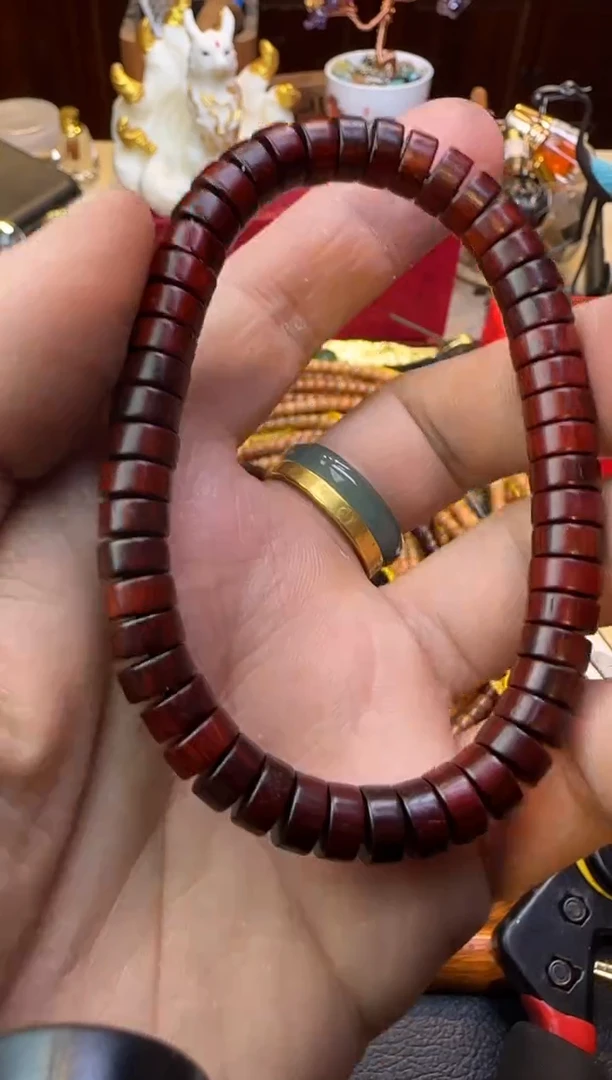 【闪购商品】小叶紫檀手串/手链药片单圈8*4mm泥料