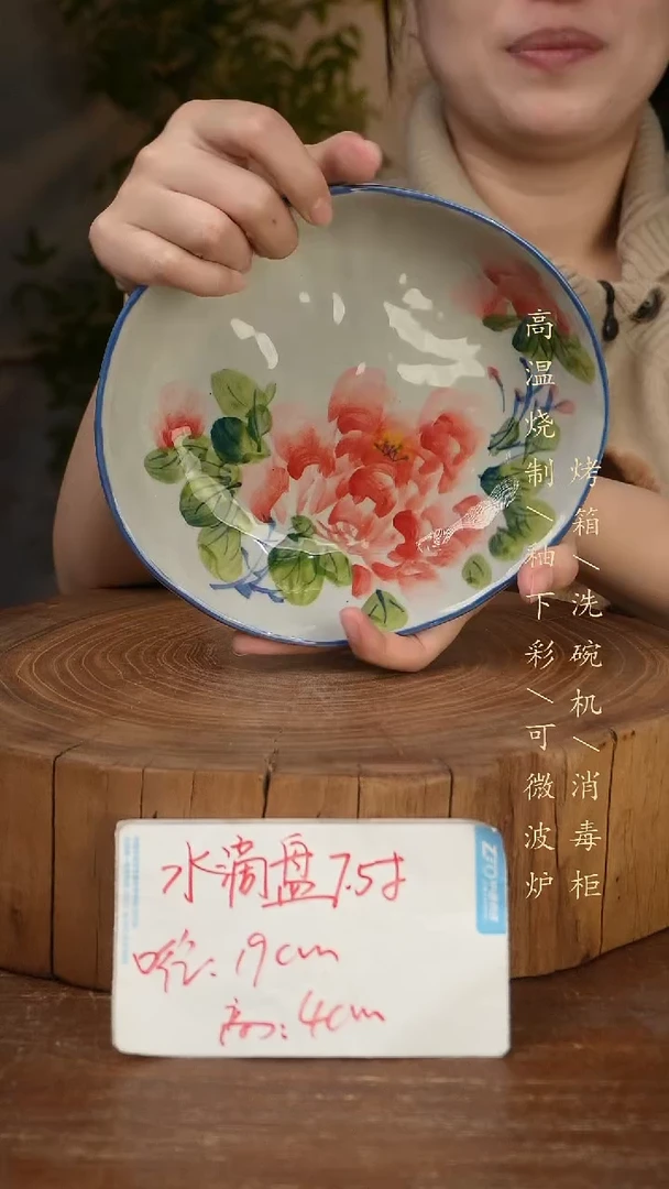 碗瓷景德镇手工手绘高温瓷釉下彩